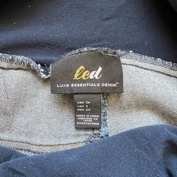 Led Luxe Maternity Jeans Blue With Rips Size 24 - Picture 4 of 4